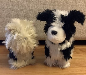 Lot 2 American Girl Doll Dogs Pets, Border Collie Yorkshire Terrier, Legs Move