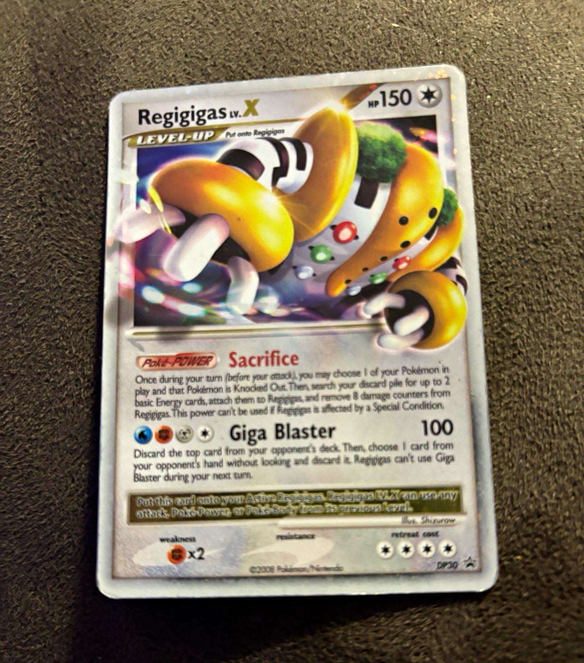 Pokemon Regigigas LV.X DP30 Pokemon Promos Holo Promo 150 HP English 2008