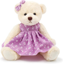 Small Baby Teddy Bear with Cloth Cute Stuffed Animal Soft Plush Toy 10" Polka D