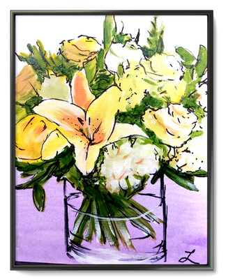 LOVELESS - ''LILY HARMONY'' acrylic on canvas COA 11 X 14