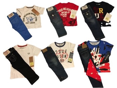 TRUE RELIGION Baby Boy 2-3PC T-shirt Jeans Sets Sizes 12M to 24M NWT 