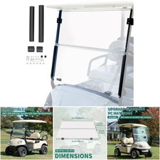 Clear Windshield 38.75W x 35.75H Fits 2007-2016 Yamaha Drive G29 Gas Electric