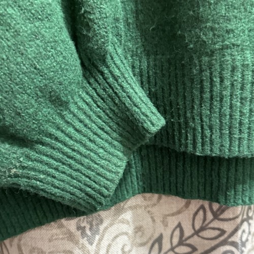 Womens Sweater XL Hunter Green Cozy Comfy Pullover Side Slits - Picture 2 of 7