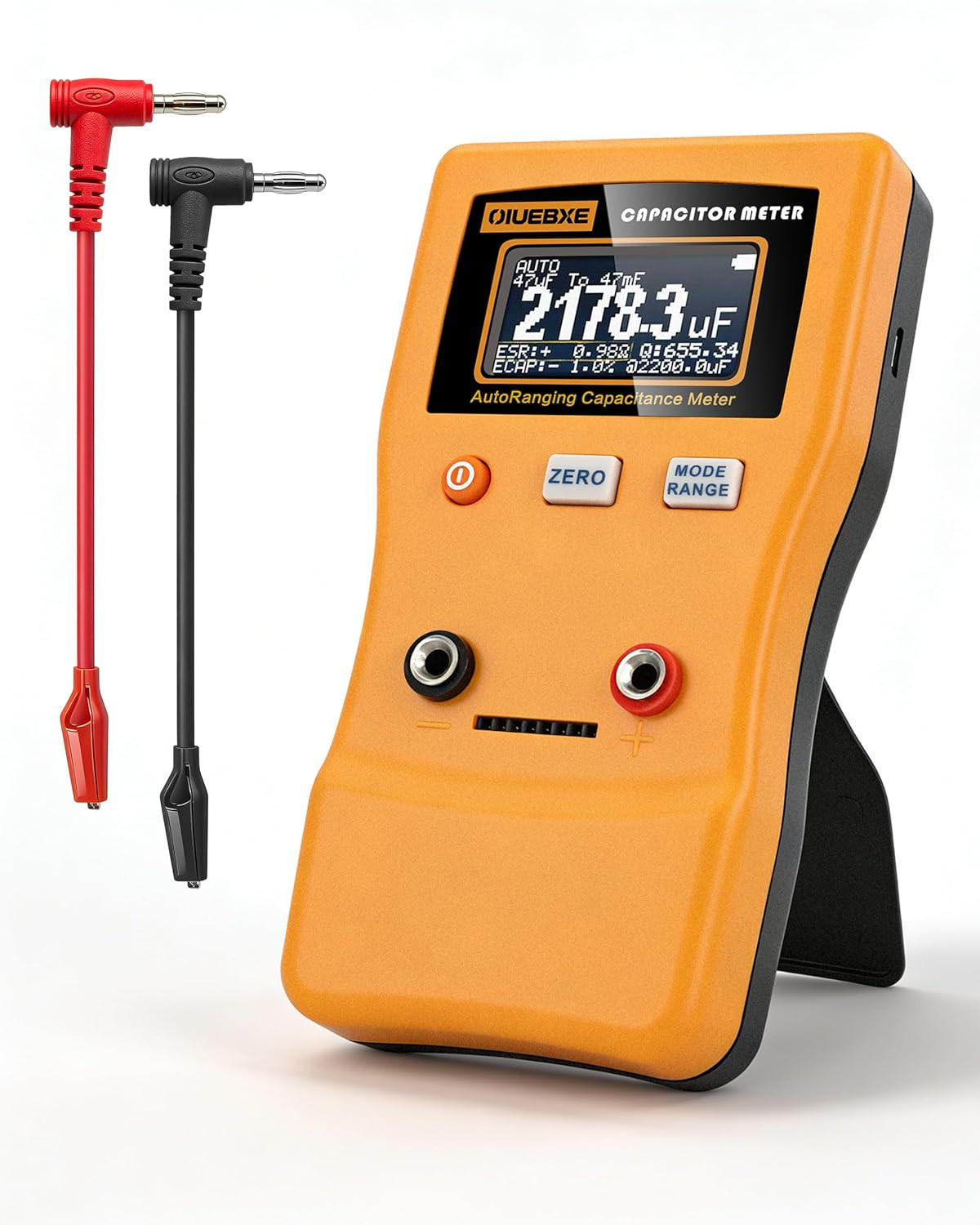 CapMaster 470F Digital Capacitor Tester with ESR Estimation, 0.01pF–470F Capacit
