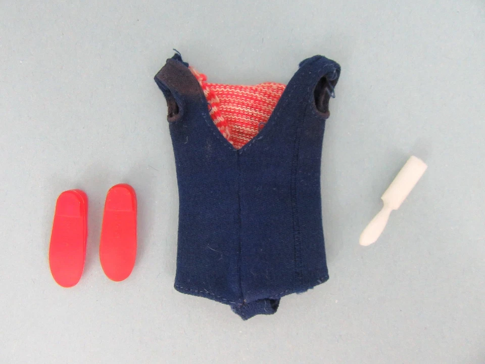 Винтажная Барби - 1965-67 SKIPPER DOLL оригинальный купальник #1030 w туфли и щетка - Изображение 2 из 4