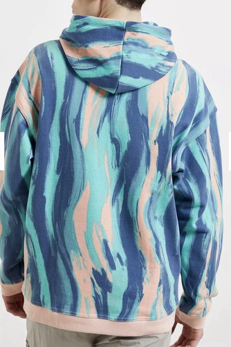 Neu ohne Etikett Adidas Originals UO R.Y.V. Hoodie Pullover In Vapor Pink Multi Größe XL - Bild 5 von 11