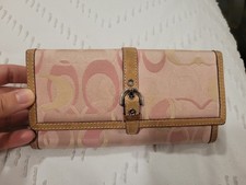 Coach Pink Optic Bi-fold Wallet- Vintage