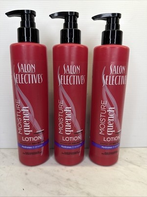 3 x Salon Selectives Moisture Quench lotion LARGE Hotel Limited Edition Pack