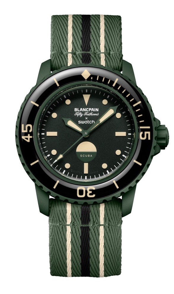 時計 BLANCPAIN x Swatch Green abyss GREEN ABYSS: Bioceramic Scuba Fifty Fathoms Collection