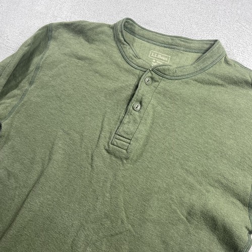 Chemise LL Bean River Driver 2 couches Henley homme XL rouge châtaigne