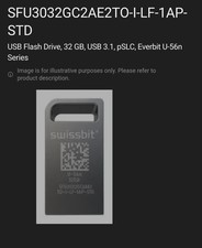 Swissbit USB Flash Drive, 32 GB, USB 3.1,pSLC, Everbit U-56n Series