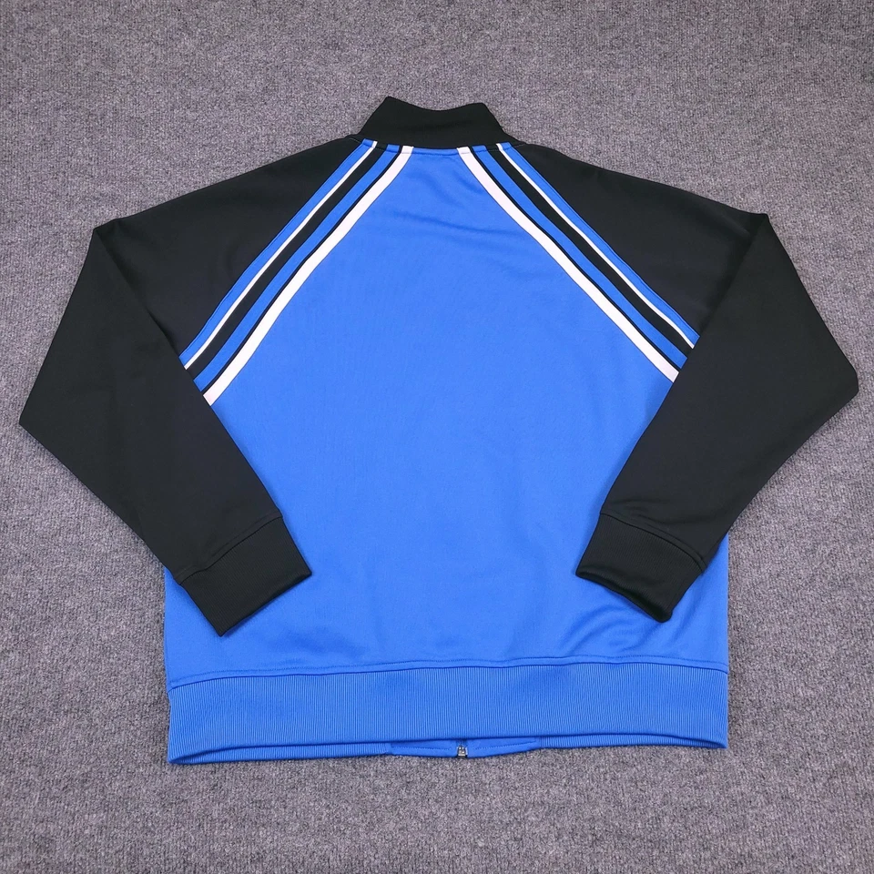 Chaqueta deportiva Etonic para hombre XL azul poli cremallera completa cuello falso de pie Foto 3 de 4