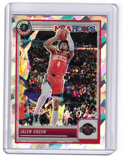 🔥Jalen Green Rockets 2023-24 NBA Hoops Premium Stock Cracked Ice Panini No. 5🔥