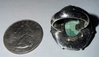 Southwestern Turquoise Sterling Silver Oval Bezel Band Ring Adjustable — photo 2