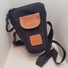 Vintage Quantaray Camera Holster Bag Shoulder Strap Belt Loop Canvas Leather