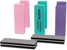 8-Piece Nail File & Buffer Set, 100/180 Grit for Acrylic & Natural Nails