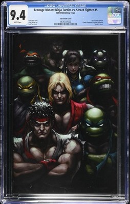 TMNT Vs Street Fighter #5 Ivan Tao Virgin CGC 9.4 Graded Comic Ninja Turtles UK