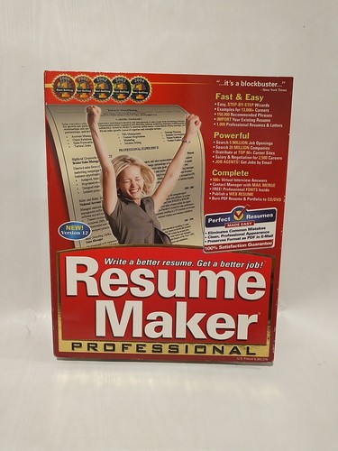 Individual Software Resume Maker Professional Version 12, With Booklet - Picture 5 of 6