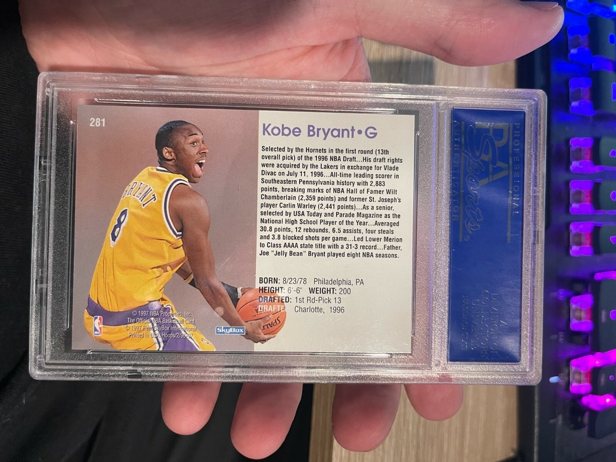 Kobe Rookie card PSA 10 GEM MT #281 HOOPS 1996 | eBay