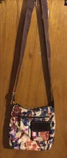 Nine & Co. Crossbody Bag Brown/Purple Floral