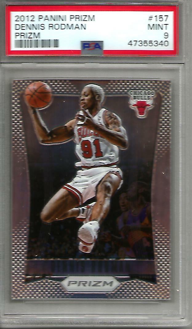 Dennis Rodman 12/13 Panini Prizm Silver Prizm PSA 9 Mint