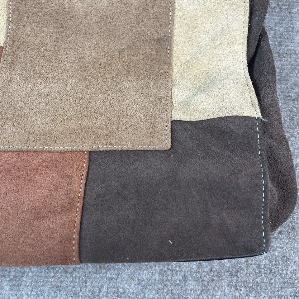 Bolso de Mano de Cuero Valerie Stevens 13" Cartera Gamuza Retazos Festival Hobo Bohemio Foto 2 de 4