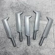 5 Pack Gray Orc Sword Blocks Weapons Accessories for Minifigures C20993
