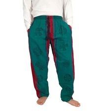 Mens Green Bohemian Pants Cotton Hippie Boho Yoga Comfy Summer Hippy Sustainable