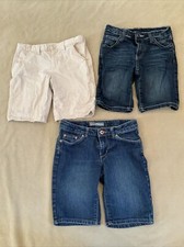Girls 12 shorts lot jeans PD C Levis faded glory Jeans Denim Tan Cotton Blend