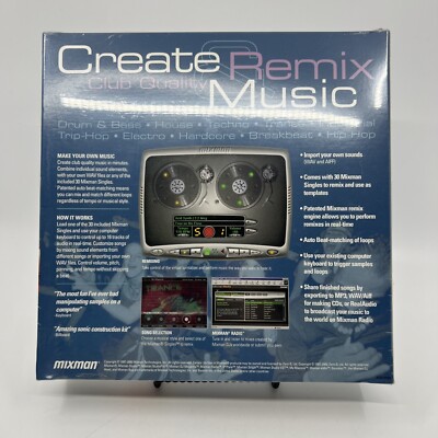 Mixman DJ Megamix Software (CD-ROM, 2000) for Windows PC & Mac OS