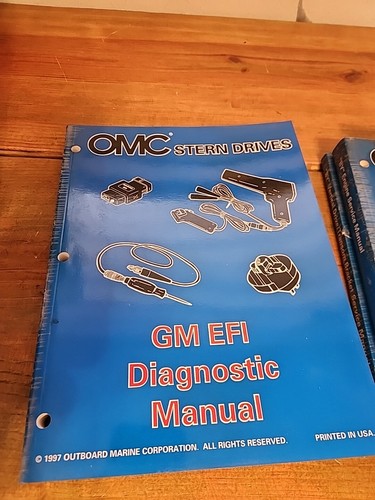 OMC Stern Drive "BY" 1998 5 libros manual de servicio conjunto P/N 501197 - Imagen 10 de 10