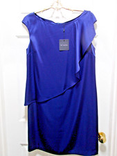 Fabulous NWT St. John Cerulean Blue Satin Dress sz 10