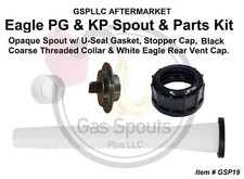 GAS CAN SPOUT  PARTS KIT for EAGLE PG5 Flexible Spout Stopper Collar White Vent
