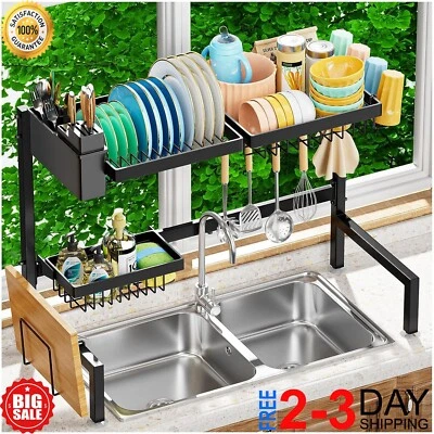 Escurridor De Platos Trastes Cubiertos Para Fregadero Acero Inoxidable Cocina