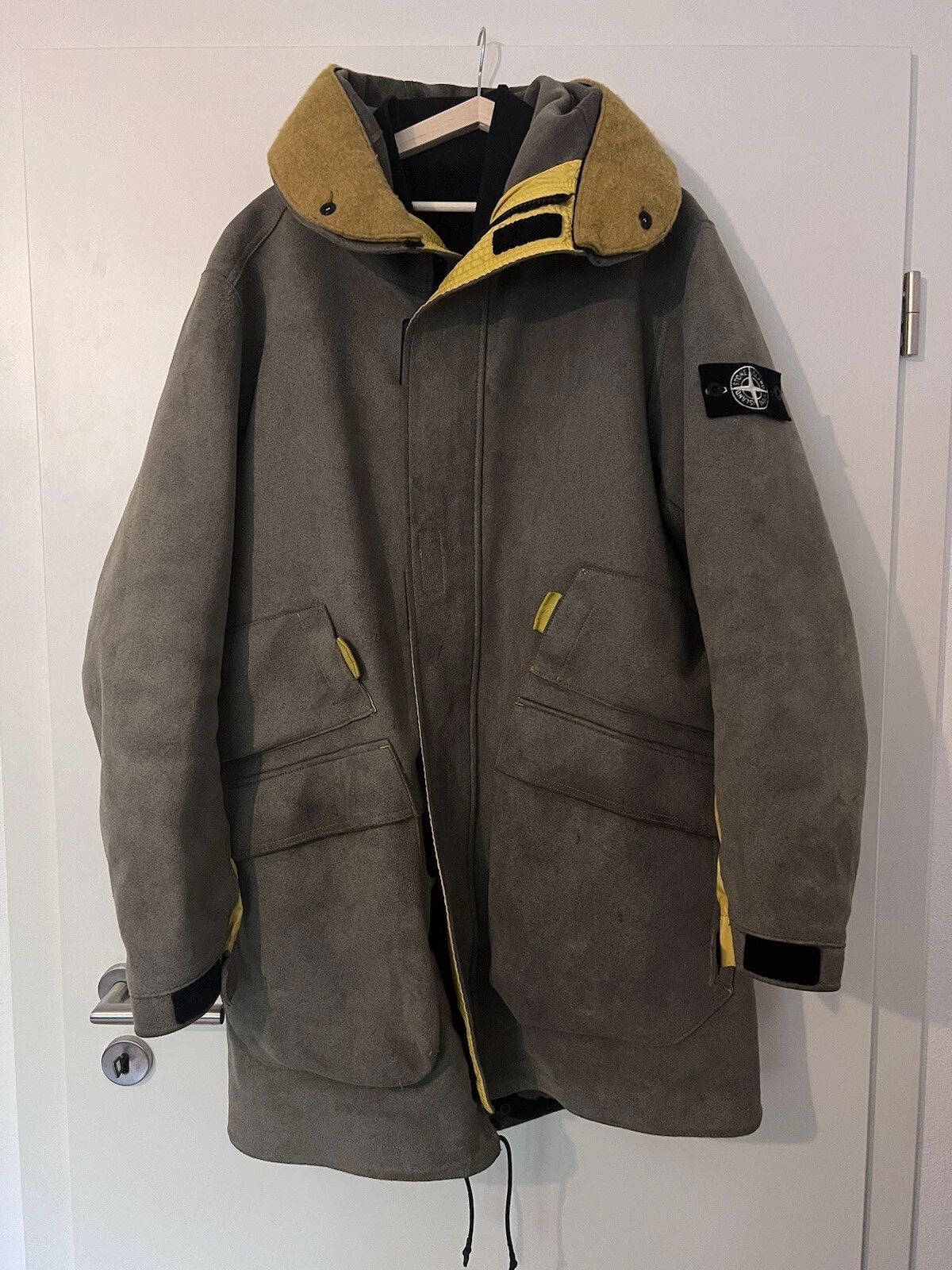 Parka Stone Island uomo scamosciato taglia L