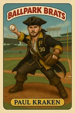 Paul Skenes as "Paul Kraken" - BALLPARK BRATS - Parody Art Card