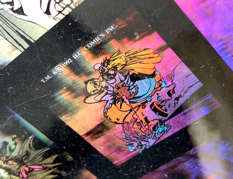 1992 BATMAN Holographic Sticker DC COMICS Vintage Foil - VTG Ultra Rare!! - Image 3 of 4