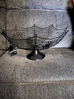 Halloween Creepy Spider Web Wire Bowl Black NWT HomeGoods Large