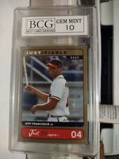 2002 Just Minors Justifiable Jeff Francoeur gold border ROOKIE CARD SEE PHOTOS