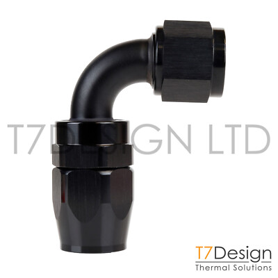 AN8 90 Degree Swivel Seal Braided Hose End Fitting -8 AN08 JIC Black T7Design