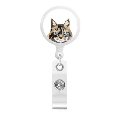One Pet Portrait on Badge Reel Custom Hand-Drawn Portrait Cartoon-Realism Style
