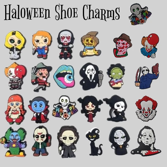 Horror & Halloween Croc Charms for Clogs Crocs Shoes TV Movies Film Character