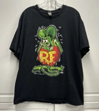 Rat Fink Ed Big Daddy Roth Black Andy's Tee T Shirt - XL 2008 RF Hot Rod