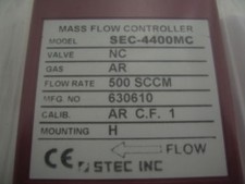 STEC SEC-4400MC MFC, Mass Flow Controller, AR, 500 SCCM, Calibrated, 423671