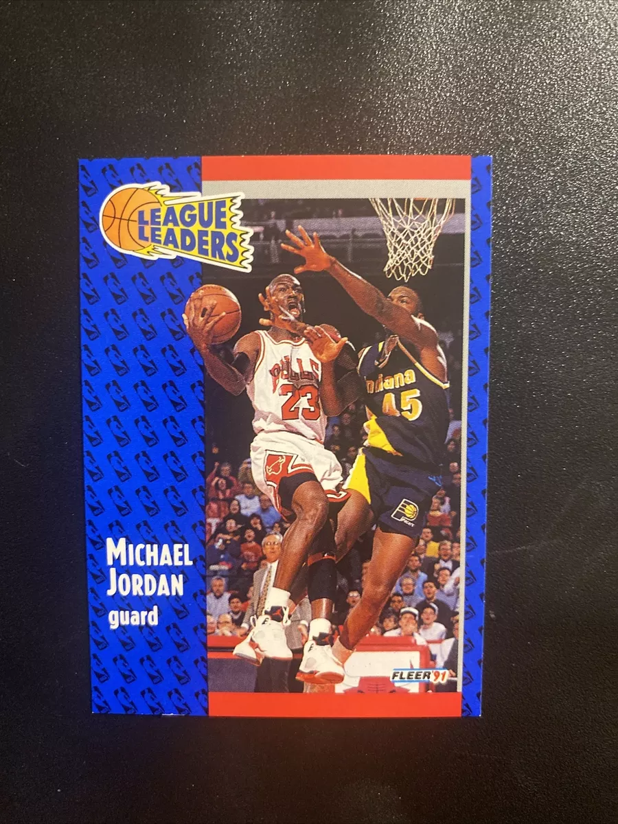 NBA Sports card Michael Jordan League Leaders 91 Fleer 220
