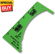 Crab Measure - Gauge for Oregon, Washington & California (Made in USA) (Lime Gre