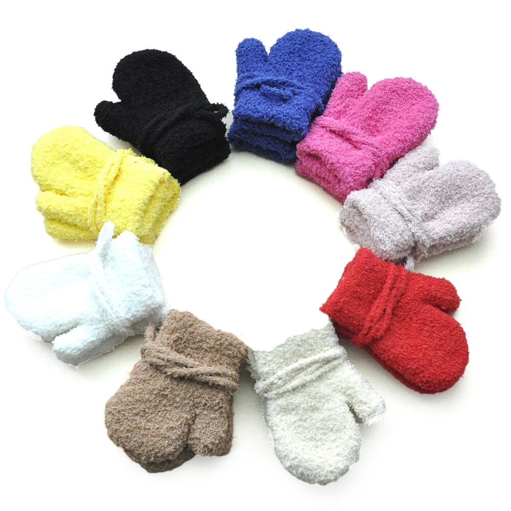 Baby Gloves Hanging Neck Baby Accessories Children Full Finger
