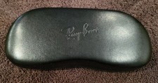 Ray Ban Sunglasses Eye Glasses Hard Case Only Clam Shell Black Leather