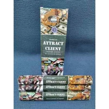 3x Hio Attract Client Hexa Handmade Incense Sticks By Darshan India (20 Sticks)