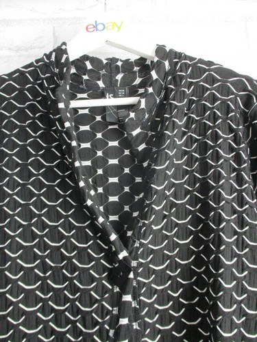 TS Taking Shape Mujer Abrigo Chaqueta Negro Blanco M Geométrico Manga Larga - Imagen 2 de 9